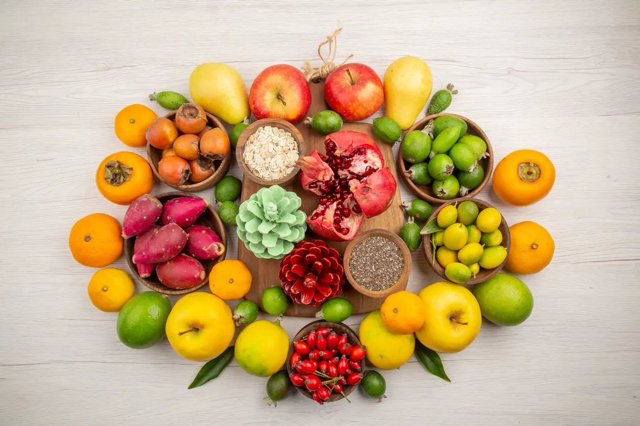 top view fresh fruits composition different fruits 2025 02 10 11 29 49 utc